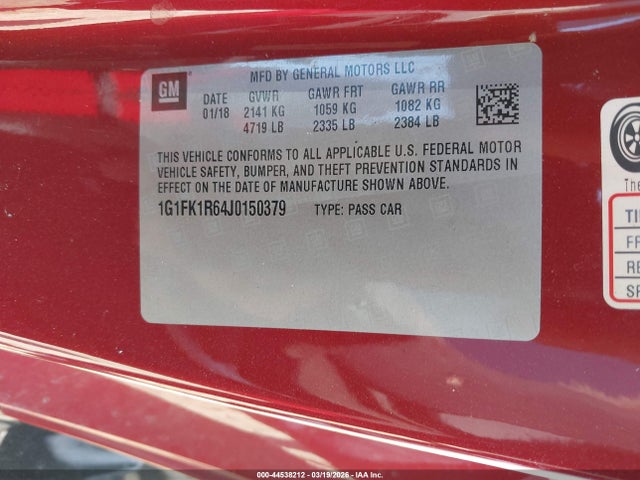 2018 CHEVROLET CAMARO 1G1FK1R64J0150379 Photo 8