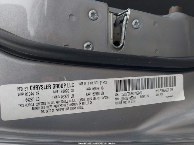 Dodge DART GT 2014 1C3CDFEB9ED702045 Image 9