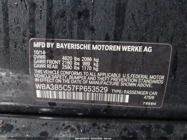 Продажа на аукционе авто 2015 Bmw 328i Xdrive, vin: WBA3B5C57FP653529, номер лота: 44538273