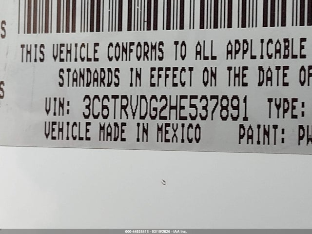 2017 RAM PROMASTER 2500 3C6TRVDG2HE537891 Photo 8