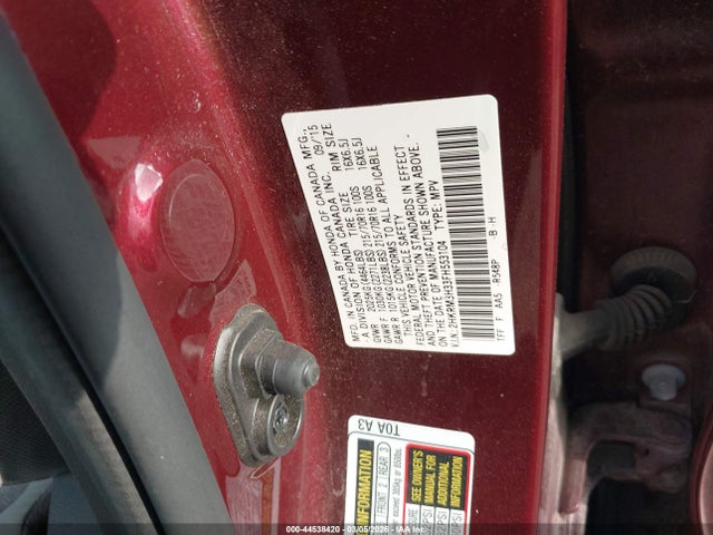 44538420 :رقم المزاد ، 2HKRM3H33FH553104 vin ، 2015 Honda Cr-v Lx مزاد بيع