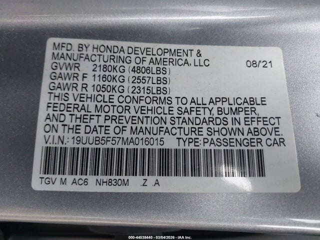 2021 ACURA TLX 19UUB5F57MA016015 Photo 8