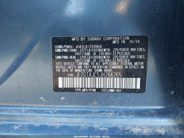 2018 SUBARU CROSSTREK JF2GTAJC5JH284265 Photo 8