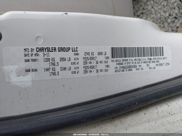 Продаж на аукціоні авто 2011 Volkswagen Routan Sel Premium, vin: 2V4RW6DG6BR645850, номер лоту: 44538566