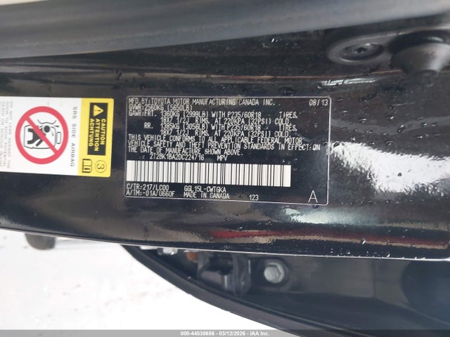 2013 Lexus Rx 350 მანქანა იყიდება აუქციონზე, vin: 2T2BK1BA2DC224716, აუქციონის ნომერი: 44538656