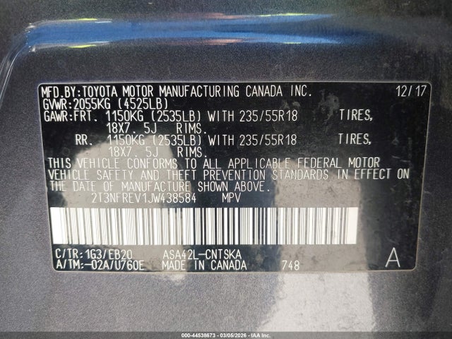 Toyota RAV4 SE 2018 2T3NFREV1JW438584 Image 9