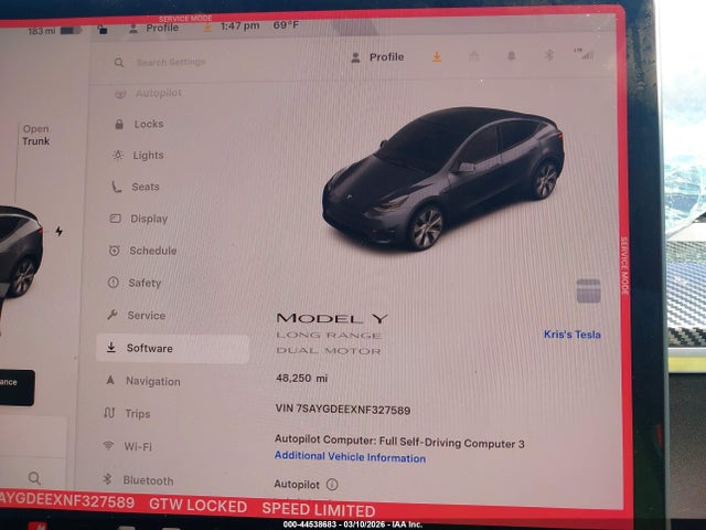 2022 TESLA MODEL Y 7SAYGDEEXNF327589 Photo 6