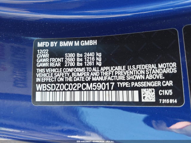 2023 BMW M8 CABRIOLET WBSDZ0C02PCM59017 Photo 8