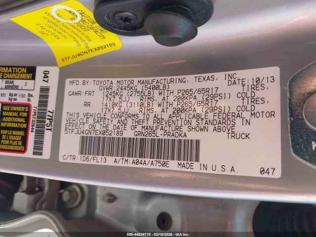 Toyota Tacoma Prerunner V6 2014 5TFJU4GN7EX052189 Image 9