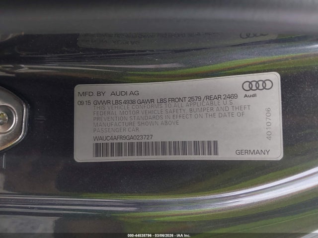 2016 AUDI S5 WAUC4AFR9GA023727 Photo 8