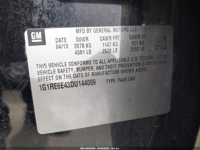 2013 CHEVROLET VOLT 1G1RE6E43DU144009 Photo 8