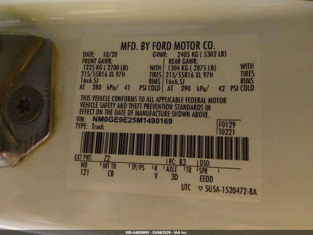 Ford Transit Connect Xl Passenger 2021 NM0GE9E25M1490169 Image 9