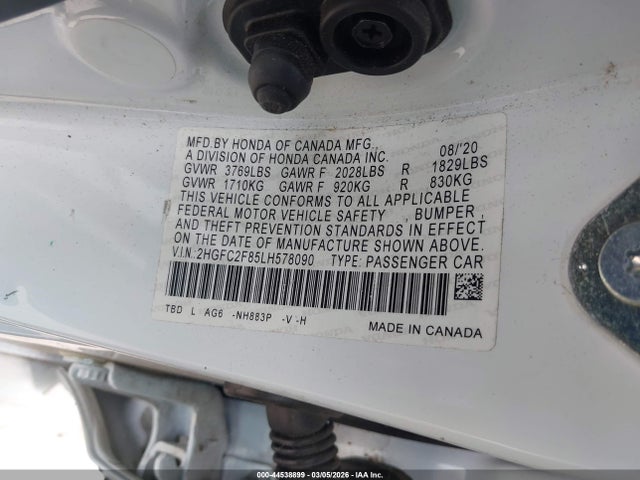 2020 HONDA CIVIC 2HGFC2F85LH578090 Photo 8