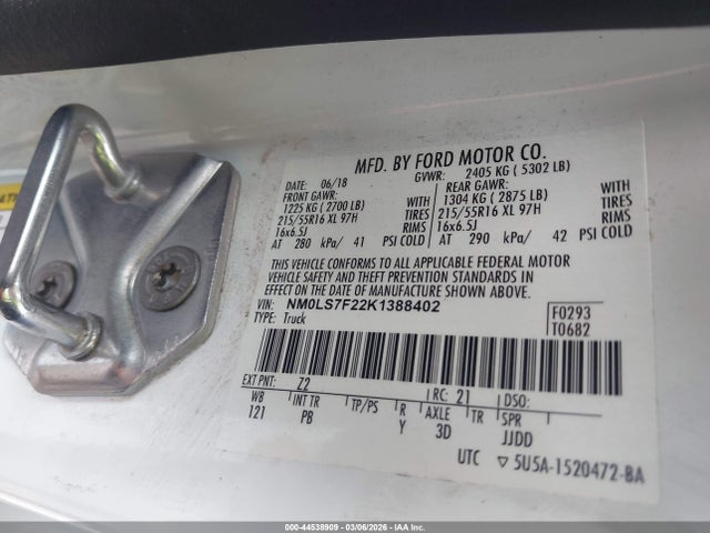 2019 FORD TRANSIT CONNECT NM0LS7F22K1388402 Photo 8