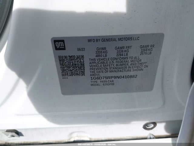 1G6D75RP9N0410882 Cadillac Ct4-v V-series Blackwing