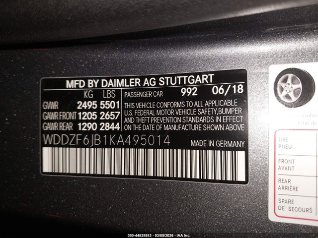 2019 MERCEDES-BENZ E 450 WDDZF6JB1KA495014 Photo 8