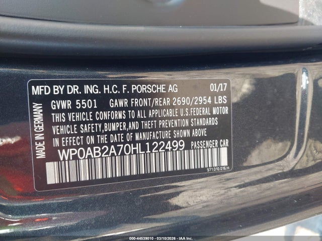 2017 PORSCHE PANAMERA WP0AB2A70HL122499 Photo 8