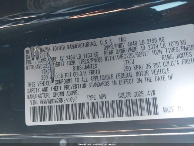 Aukcja sprzedaży 2024 Mazda Cx-50 2.5 S Premium, vin: 7MMVABDM2RN241697, numer aukcji: 44539111