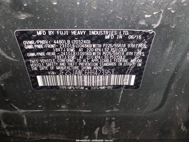 Subaru Forester 2.5i Touring 2017 JF2SJAWC6HH423953 Image 9