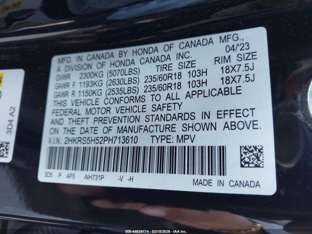 2023 HONDA CR-V HYBRID 2HKRS5H52PH713610 Photo 8