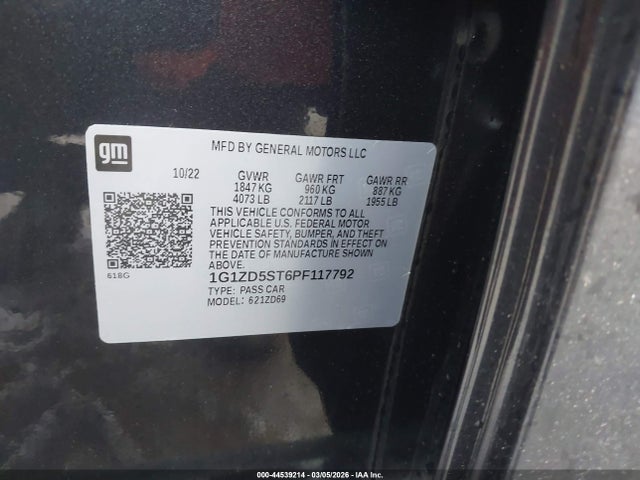 1G1ZD5ST6PF117792 Chevrolet Malibu Fwd 1lt