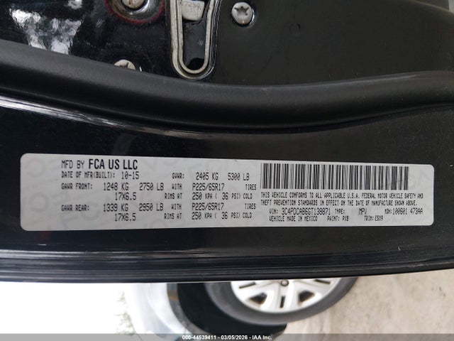 3C4PDCAB6GT138871 Dodge JOURNEY SE