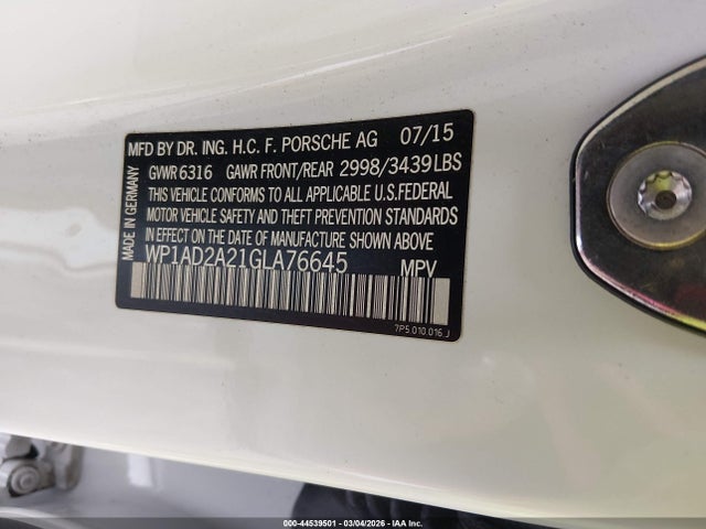 2016 PORSCHE CAYENNE WP1AD2A21GLA76645 Photo 8