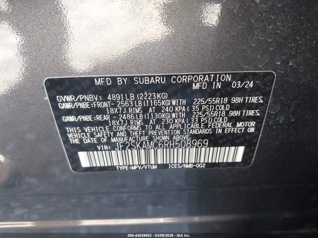 2024 SUBARU FORESTER JF2SKAMC6RH508969 Photo 8