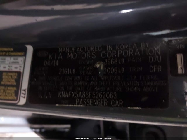 Aukcja sprzedaży 2015 Kia Forte Ex, vin: KNAFX5A85F5262063, numer aukcji: 44539567