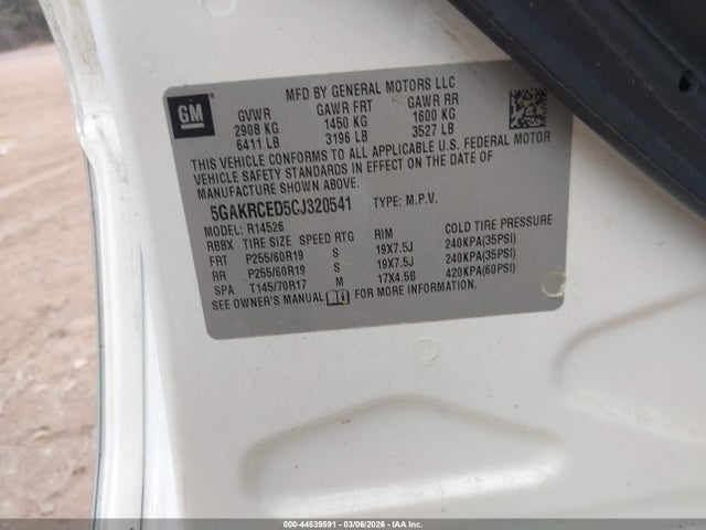 Продажа на аукционе авто 2012 Buick Enclave Leather, vin: 5GAKRCED5CJ320541, номер лота: 44539591