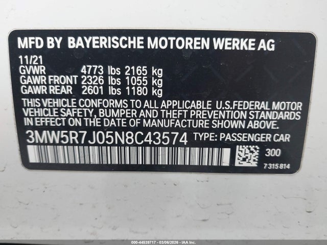 2022 BMW 330I 3MW5R7J05N8C43574 Photo 8