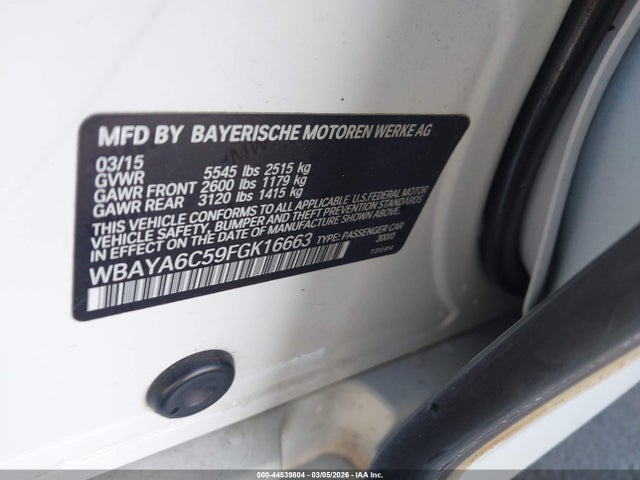 2015 BMW 740I WBAYA6C59FGK16663 Photo 8