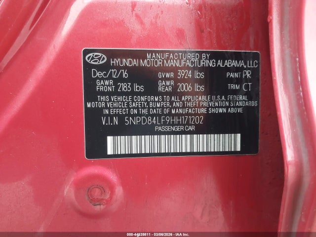 Hyundai Elantra Value Edition 2017 5NPD84LF9HH171202 Image 9