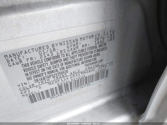 Nissan SENTRA SV 2018 3N1AB7AP3JY256436 Image 9