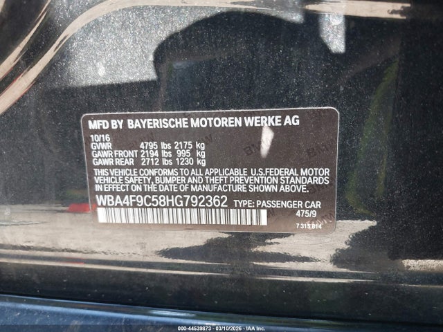 2017 BMW 430I GRAN COUPE WBA4F9C58HG792362 Photo 8
