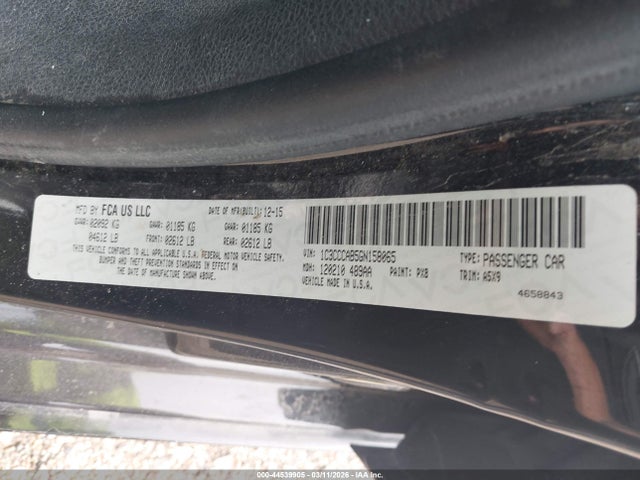 Продаж на аукціоні авто 2016 Chrysler 200 Limited, vin: 1C3CCCAB5GN158065, номер лоту: 44539905