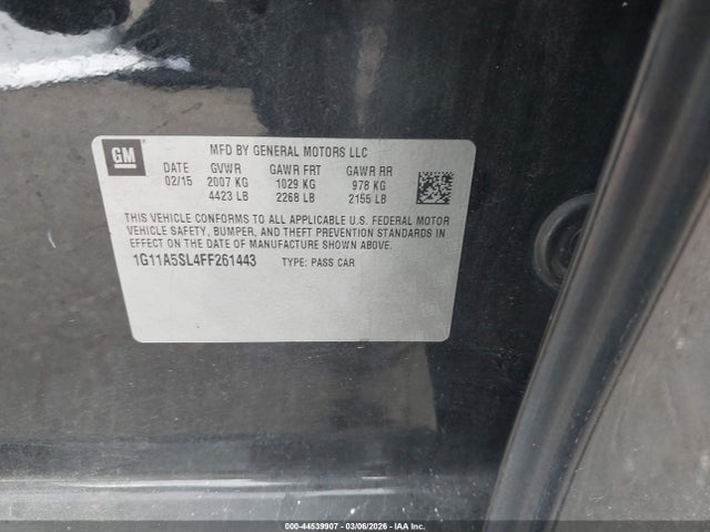 2015 CHEVROLET MALIBU 1G11A5SL4FF261443 Photo 8