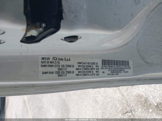 Продажа на аукционе авто 2015 Ram Promaster City Tradesman, vin: ZFBERFAT0F6979230, номер лота: 44539967