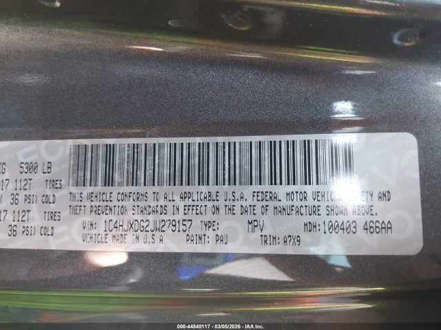 1C4HJXDG2JW279157 Jeep Wrangler Unlimited Sport S 4x4