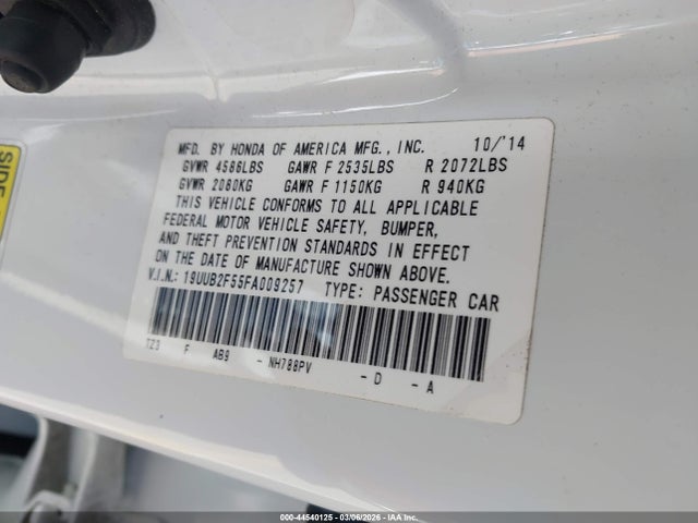 Aukcja sprzedaży 2015 Acura Tlx V6 Tech, vin: 19UUB2F55FA009257, numer aukcji: 44540125