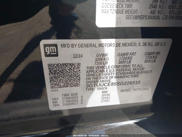 2025 GMC SIERRA 1500 3GTUUCE85SG226510 Photo 8