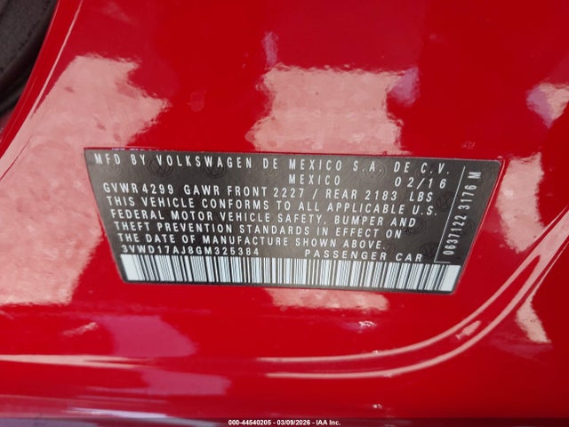3VWD17AJ8GM325384 Volkswagen Jetta 1.8t Sport