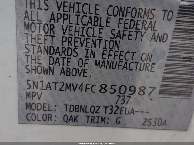 2015 NISSAN ROGUE 5N1AT2MV4FC850987 Photo 8
