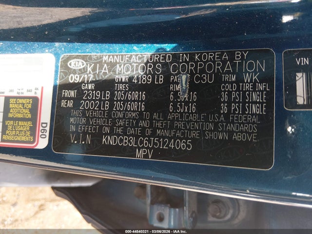 44540321 :رقم المزاد ، KNDCB3LC6J5124065 vin ، 2018 Kia Niro Lx مزاد بيع
