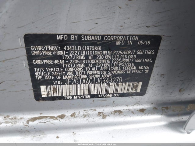 2018 SUBARU CROSSTREK JF2GTAAC1JG343270 Photo 8