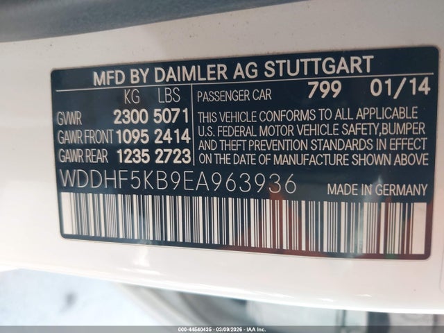 Mercedes-Benz E 350 2014 WDDHF5KB9EA963936 Image 9