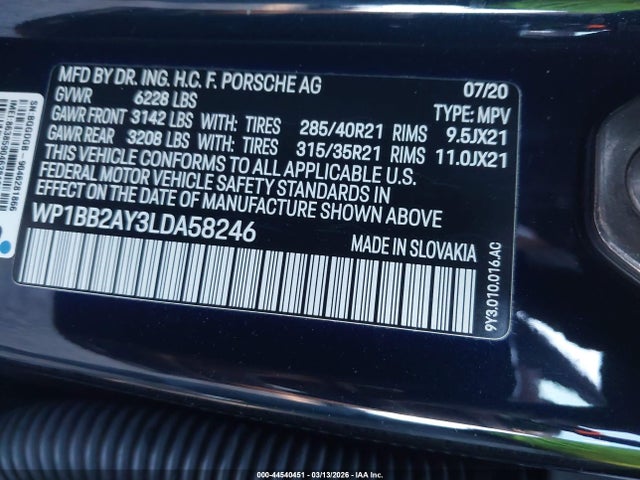 2020 PORSCHE CAYENNE COUPE WP1BB2AY3LDA58246 Photo 8
