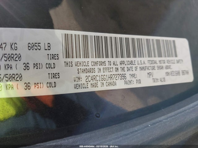 2017 CHRYSLER PACIFICA 2C4RC1GG1HR727396 Photo 8