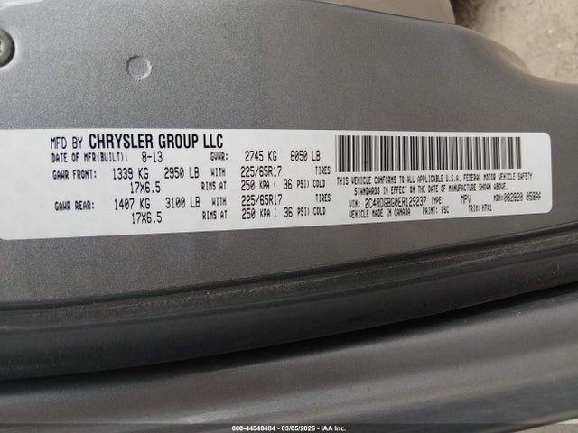 Продаж на аукціоні авто 2014 Dodge Grand Caravan American Value Pkg, vin: 2C4RDGBG0ER129237, номер лоту: 44540484