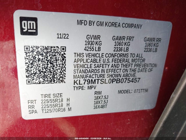 2023 CHEVROLET TRAILBLAZER KL79MTSL0PB075457 Photo 8